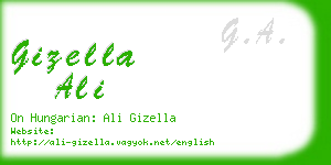 gizella ali business card